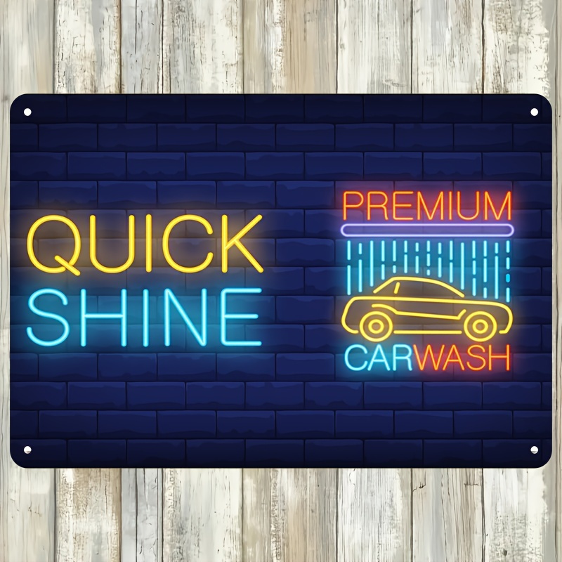 Auto Repair Shop Design - Letrero Luminoso LED para Lavado de