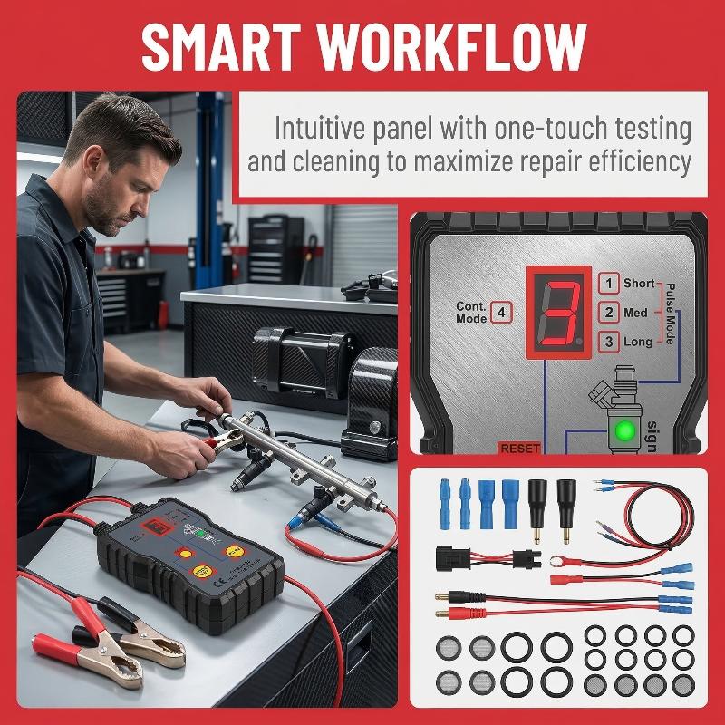 Fuel Injector Tester - Kit de Prueba y Limpieza de
