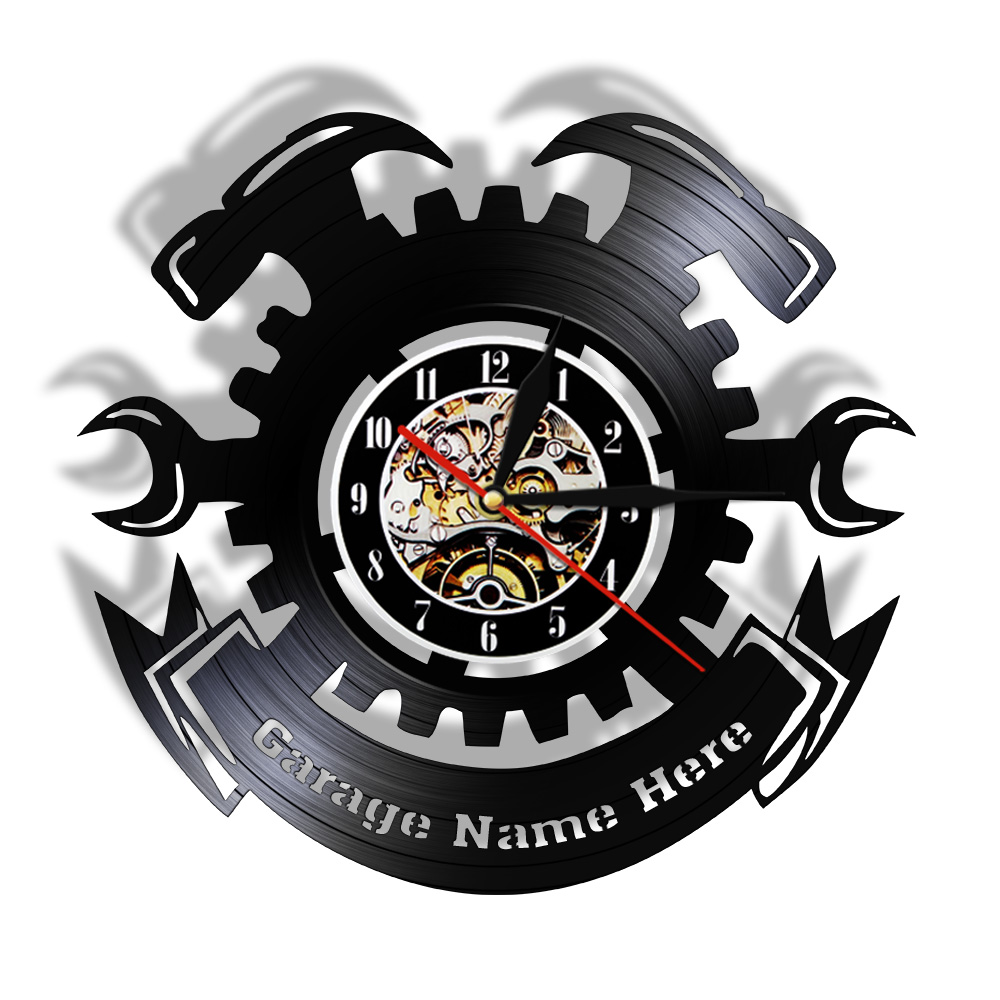 Auto Repair Shop Design - Reloj de Pared con Diseño Moderno