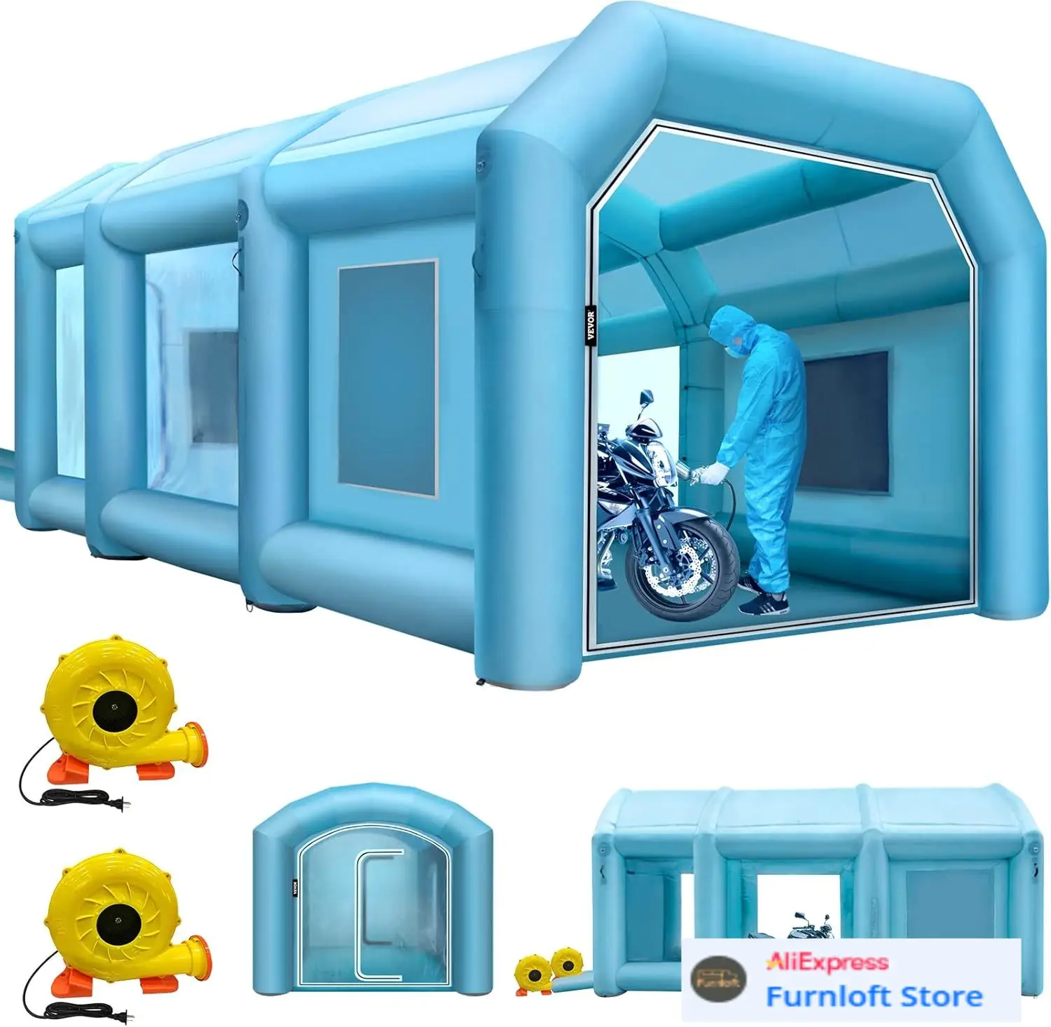 Inflatable Paint Booth - Cabina de Pintura Inflable, 29.5x19.7x13 pies,