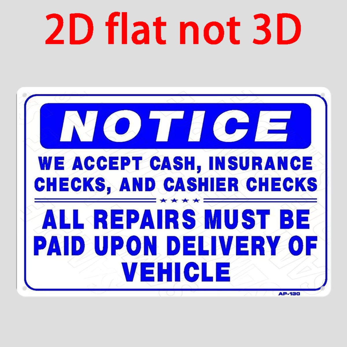 Letrero de pared de metal plan - Auto Repair Shop Insurance reseña y precio