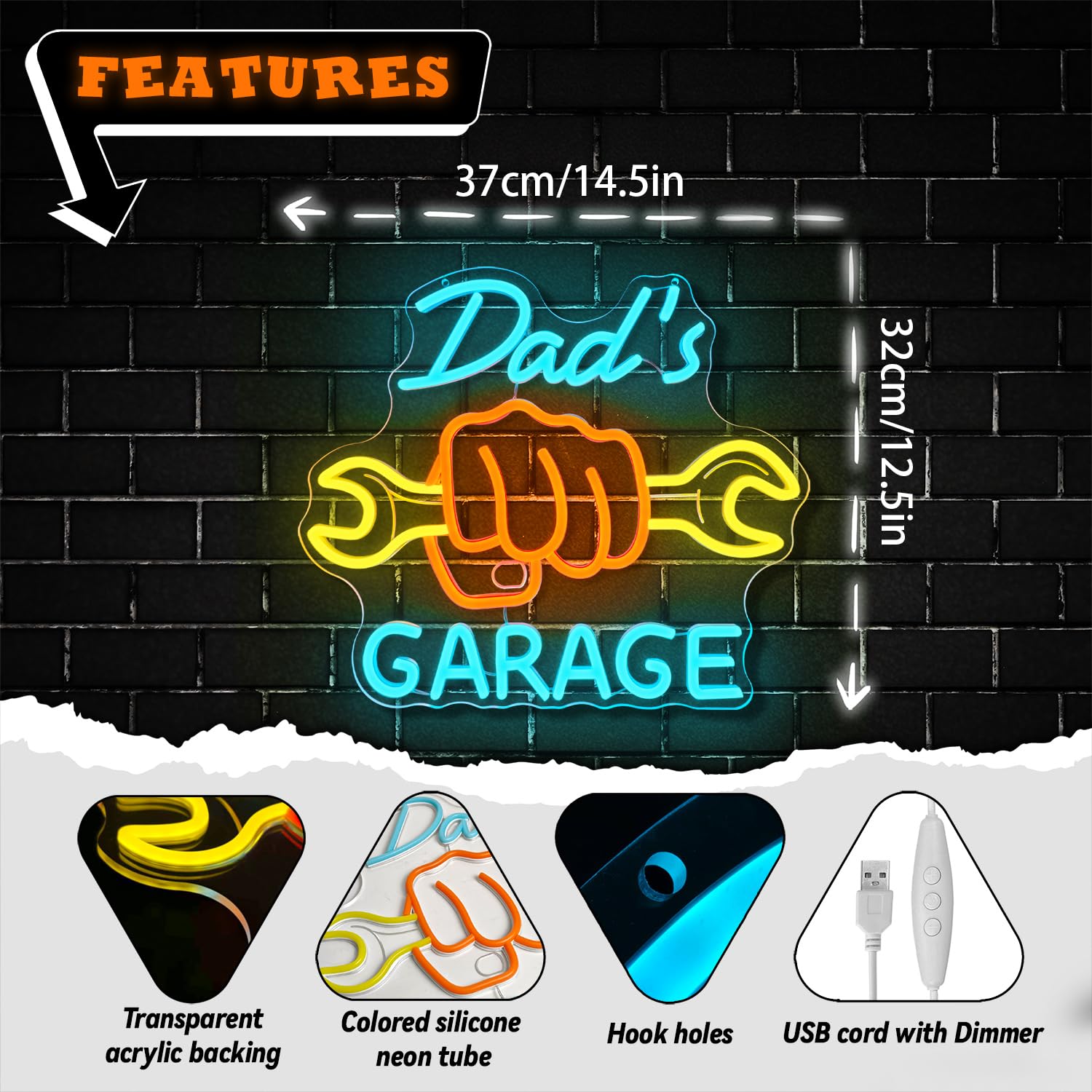 Letrero de Neón de Garaje para - Auto Repair Shop Design reseña y precio