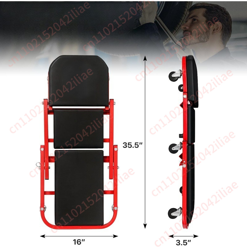 Cama de taller plegable de 36  - Garage Creeper Roller reseña y precio