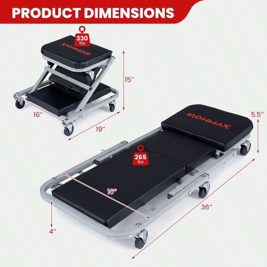 Asiento mecánico 2 en 1 de 36  - Auto Repair Shop Design reseña y precio