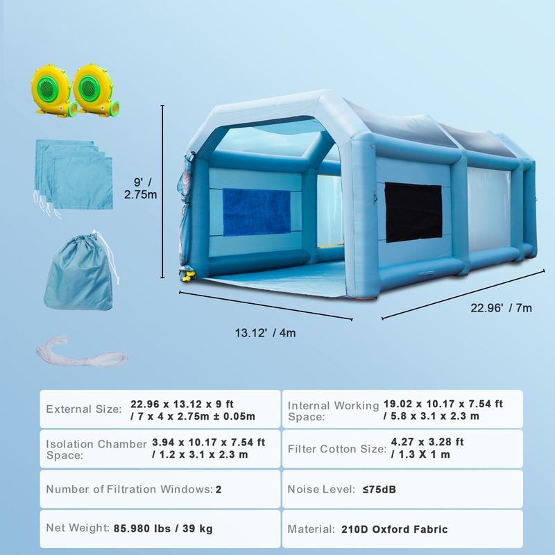 Cabina de Pintura Inflable, Ca - Inflatable Paint Booth reseña y precio