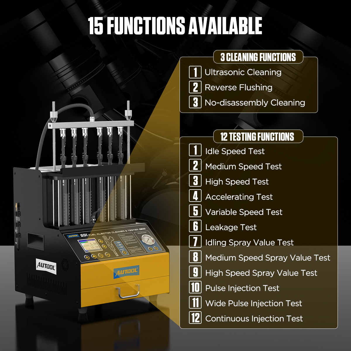 Limpiador de inyector de combu - Fuel Injector Tester reseña y precio
