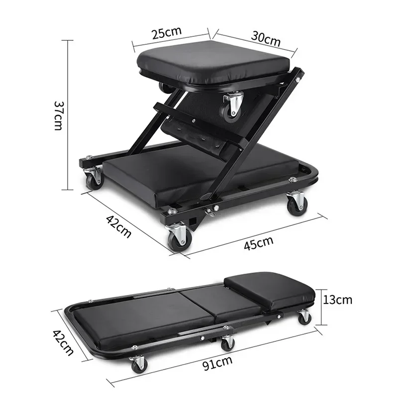 Asiento de taller plegable con - Garage Creeper Roller reseña y precio