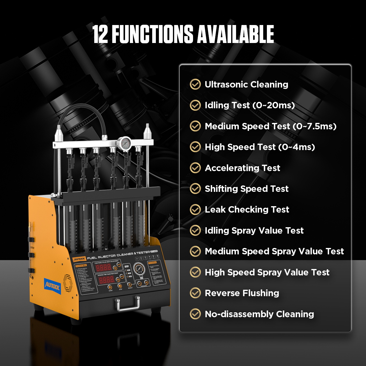AUTOOL CT400 GDI EFI FEI - Máq - Fuel Injector Tester reseña y precio